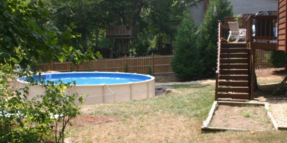 Pool Design and Garden Before